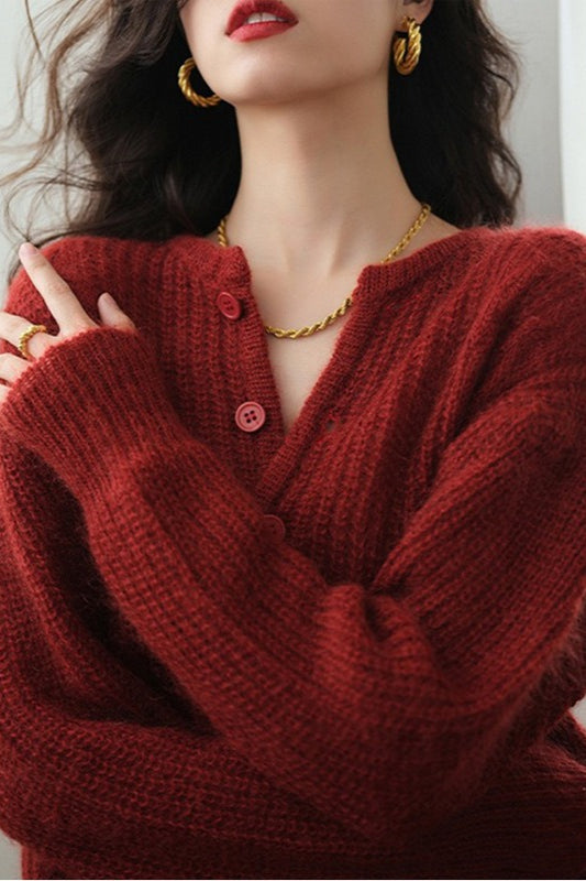 Vintage Relaxed Short Cardigan