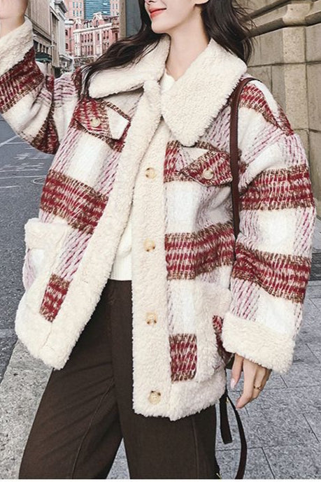 Plaid Sherpa Outerwear