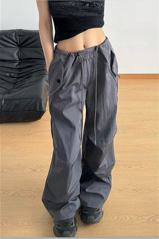 Solid Paneled Quick Dry Casual Pants