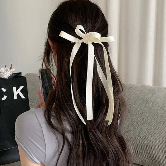 Ribbon Back Head Headdress - Christmas Hair Accessory Beige Accessories-L