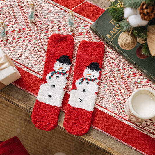 Soft Coral Fleece Warm Ball Pack Socks