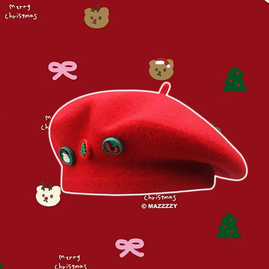 Textured Knit Beret Hat