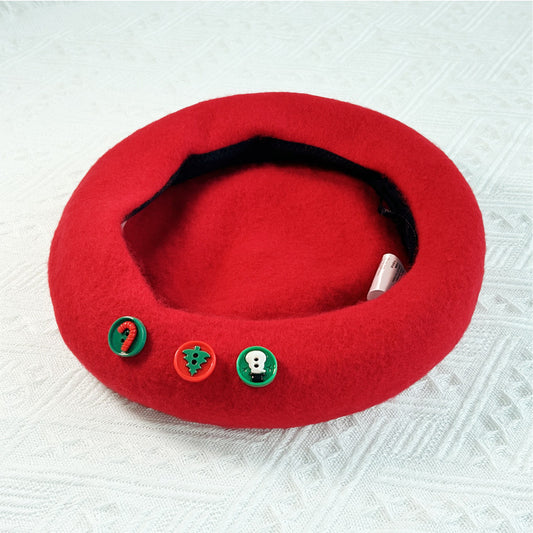 Textured Knit Beret Hat