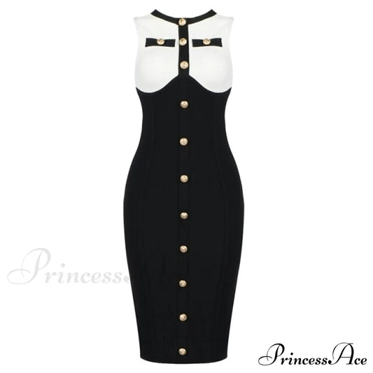 Amandine Elegant Midi Dress Black / S Dresses