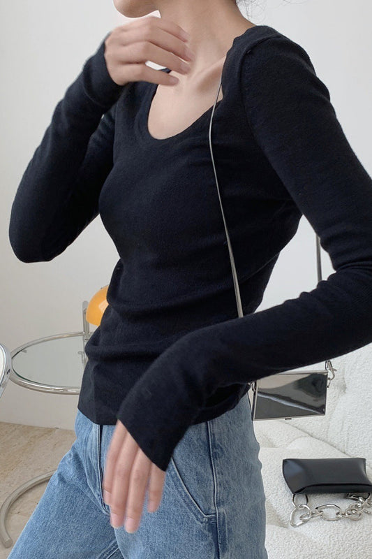 Elegant Turtleneck Bodycon Knit Top