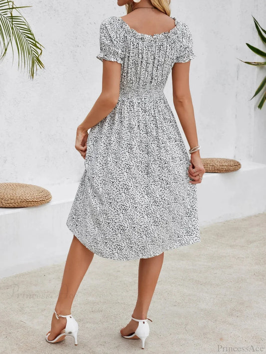 Casual Bohemian Beach Floral Dress oldfloraldress-250126