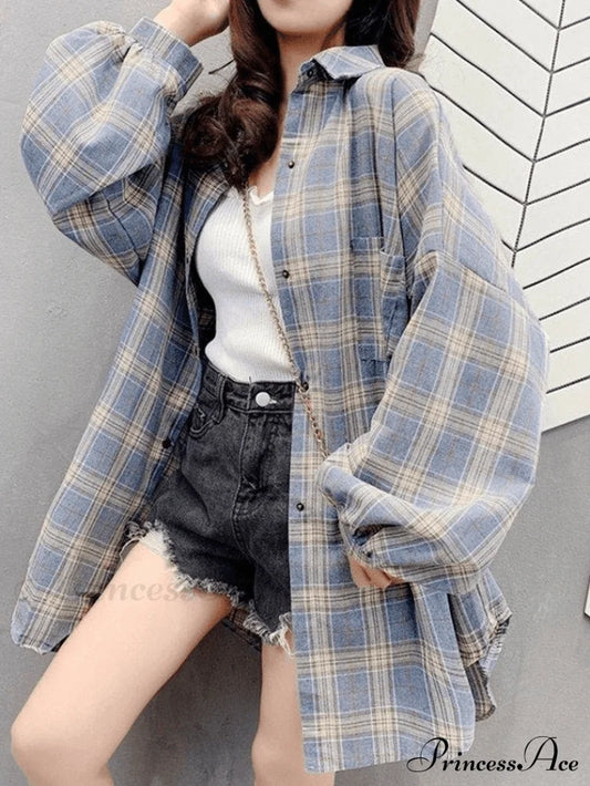 Casual Versatile Plaid Cardigan