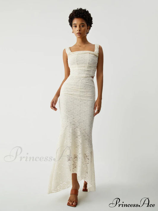 Cream Floral Lace Tie Modern Back Crop Corset Top Tank Tops & Camis