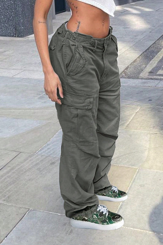 Summer Slim Fit Straight Leg Cargo Pant