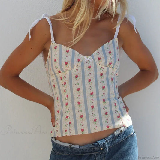 Floral Tie-Up Backless Crop Top croptop-250126