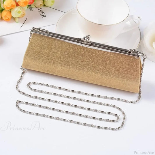 Glitter Evening Banquet Wedding Clutch Bag Gold clutchbag-250126