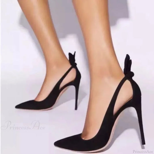 New Suede High Heels Office Stiletto Party Feast Shoes Comfort Women Heel Black-6Cm / 35