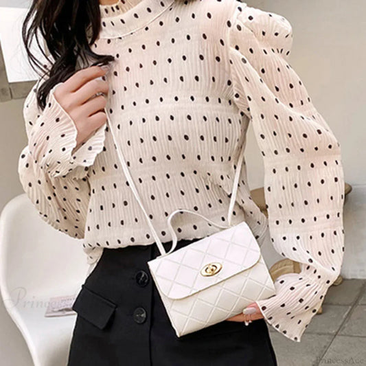 Small Trendy Messenger Female Crossbody Handbag White handbag-250126
