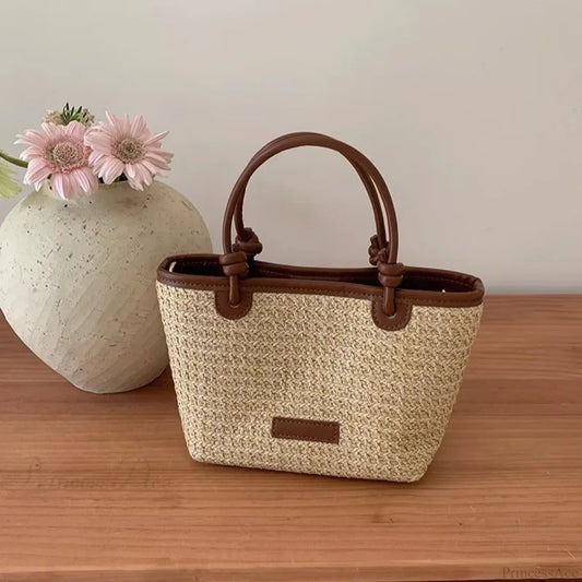 Straw Woven Rattan Summer Crossbody Brown crossbody-250126