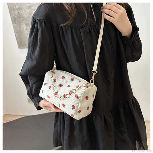 Strawberry Corduroy Mini Crossbody crossbody-250126