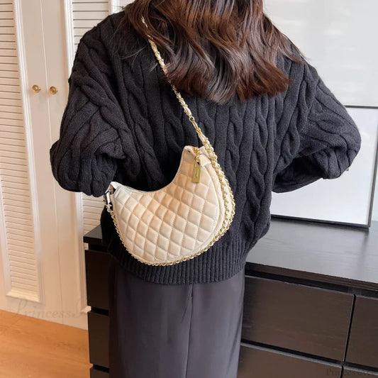 Zipper Women’s Bag Diamond Crossbody PU Leather Clutch WHITE clutchbag-250126