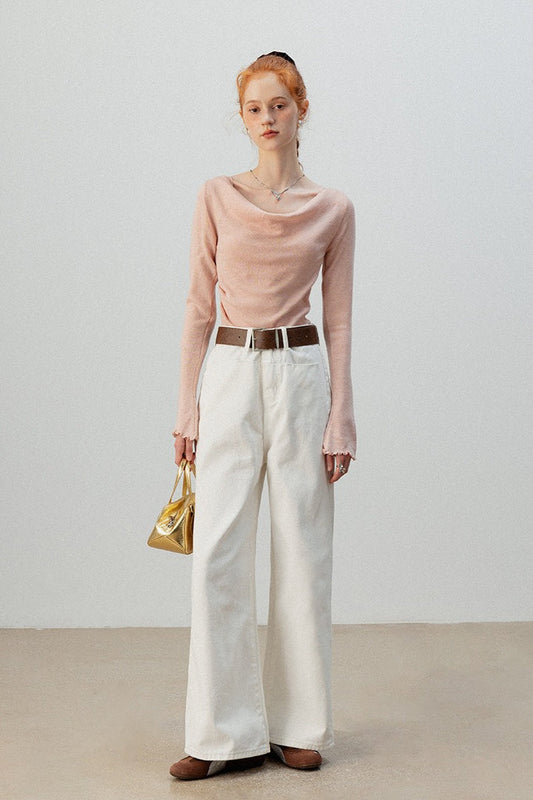 Burgundy Mock Two Piece Knit Top