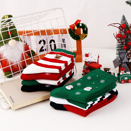 Cute Stripe Mid Calf Socks