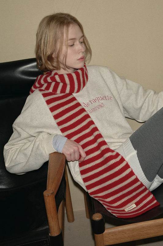 100% Pure Wool Soft Striped Scarf