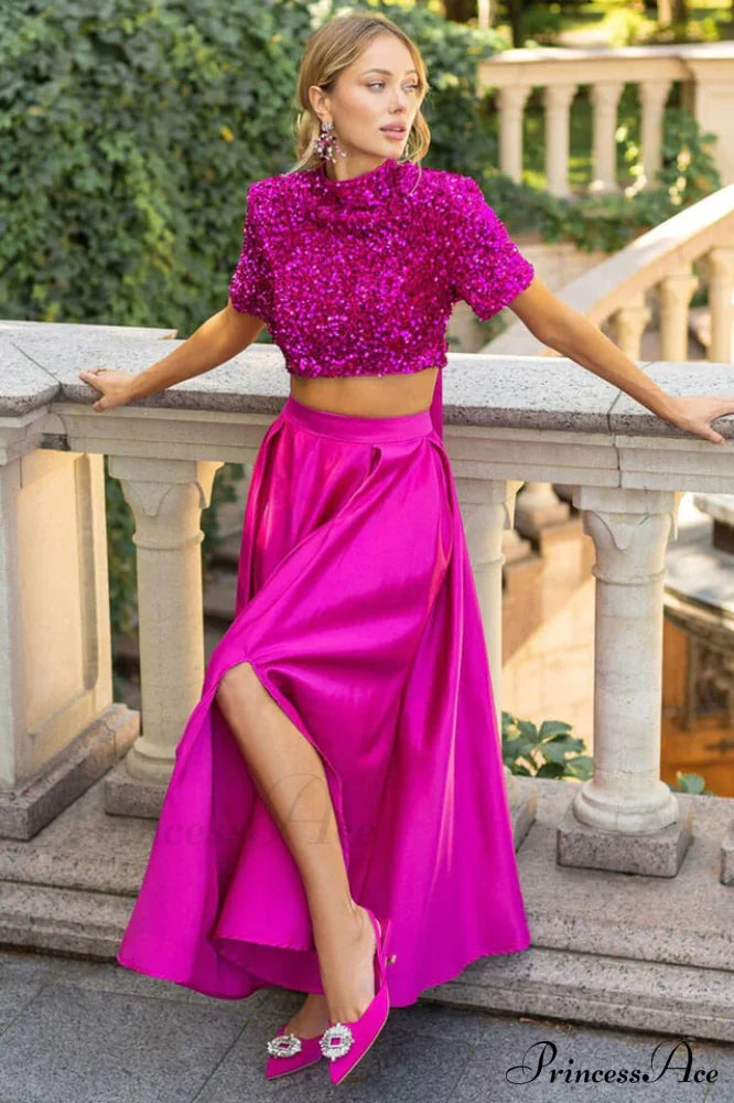 Aisha Sequin Bow Charming Lace Up Set