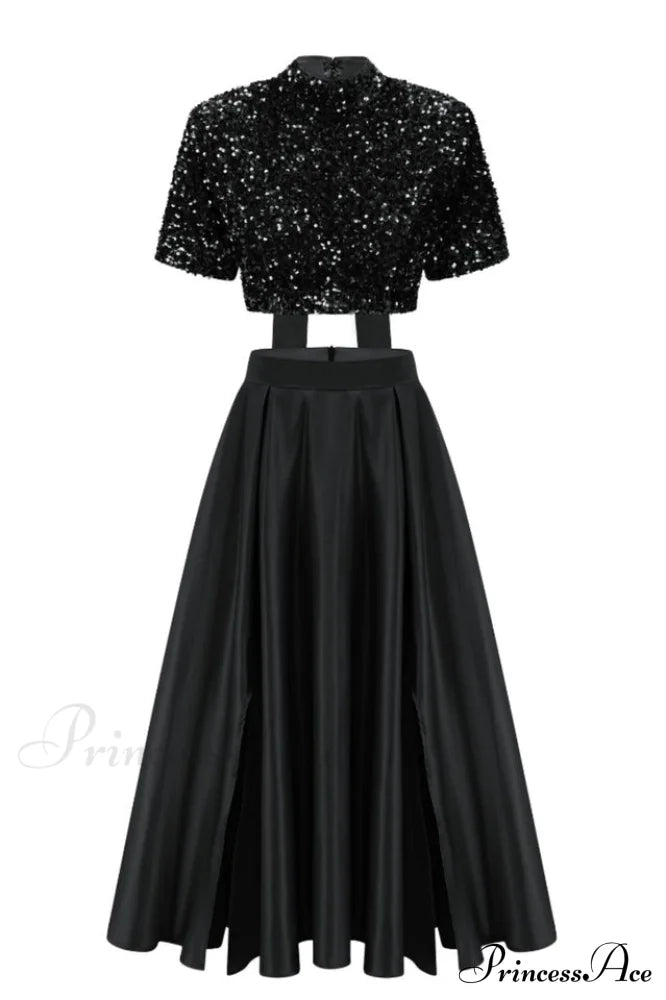 Aisha Sequin Bow Lace Up Set | Dress In Beauty