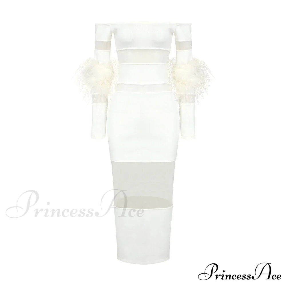 Amalia Elegant Midi Dress White / Xs