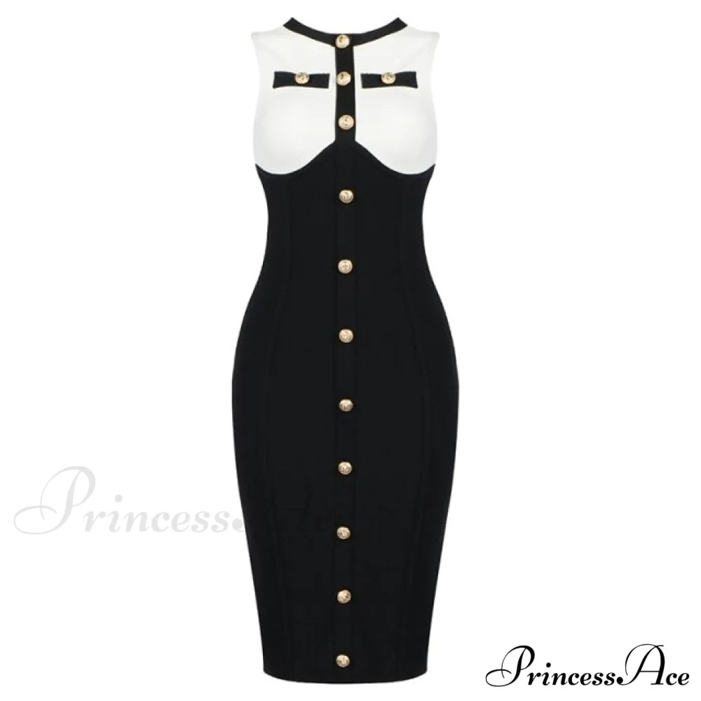 Amandine Elegant Midi Dress Black / S Dresses