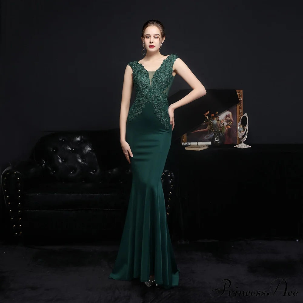 Amelia embroidered sequined fishtail dress - Lady Occasions