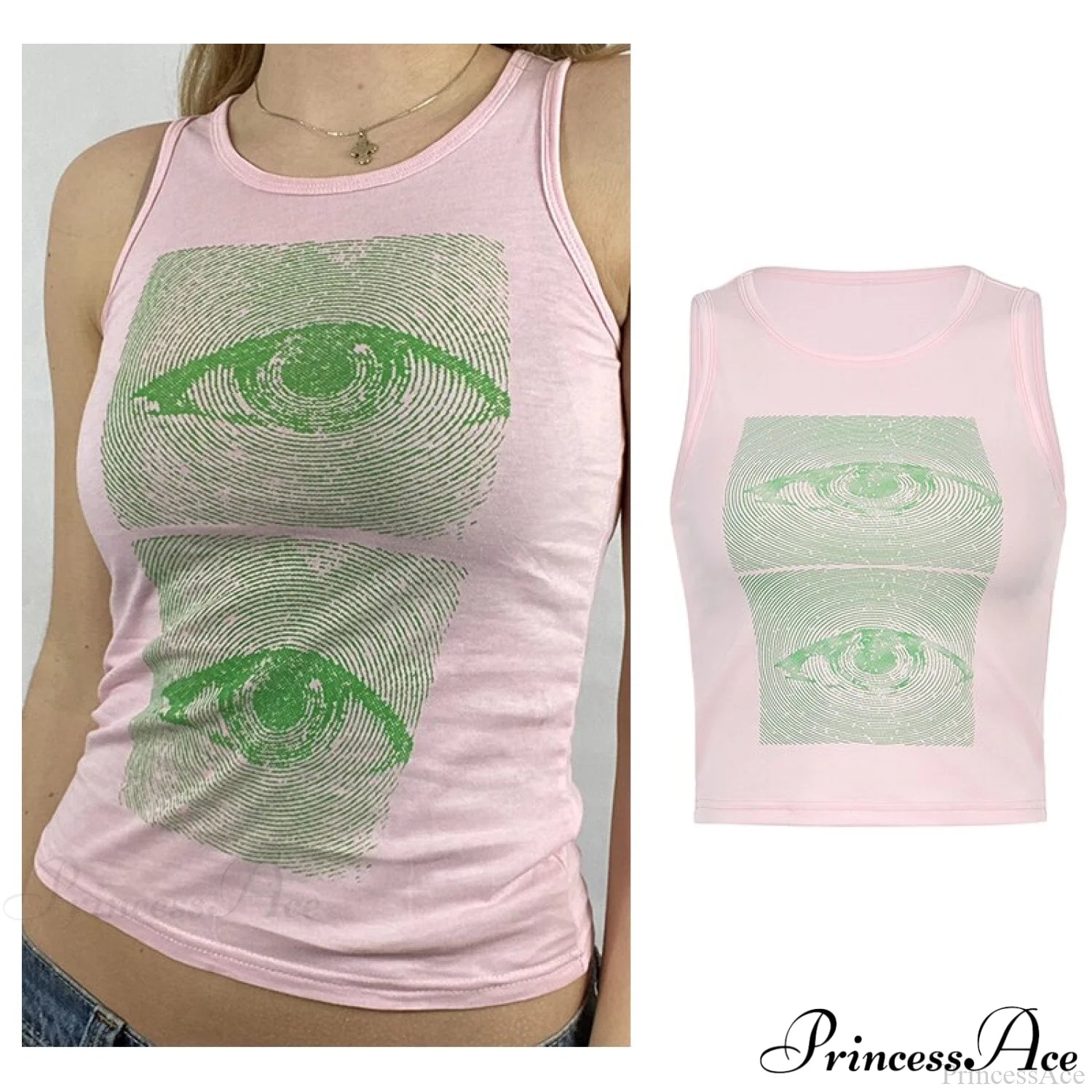 Backless Sleeveless Spaghetti Strap Halter Camis Nz816-Pink / S