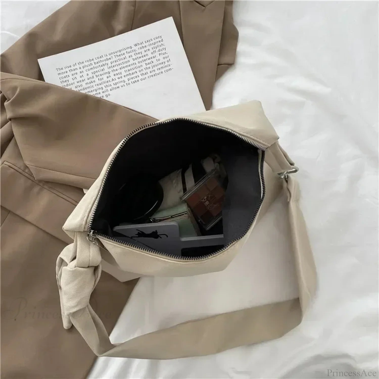 Black Crossbody Shoulder Bag with Chain shoulder-250126