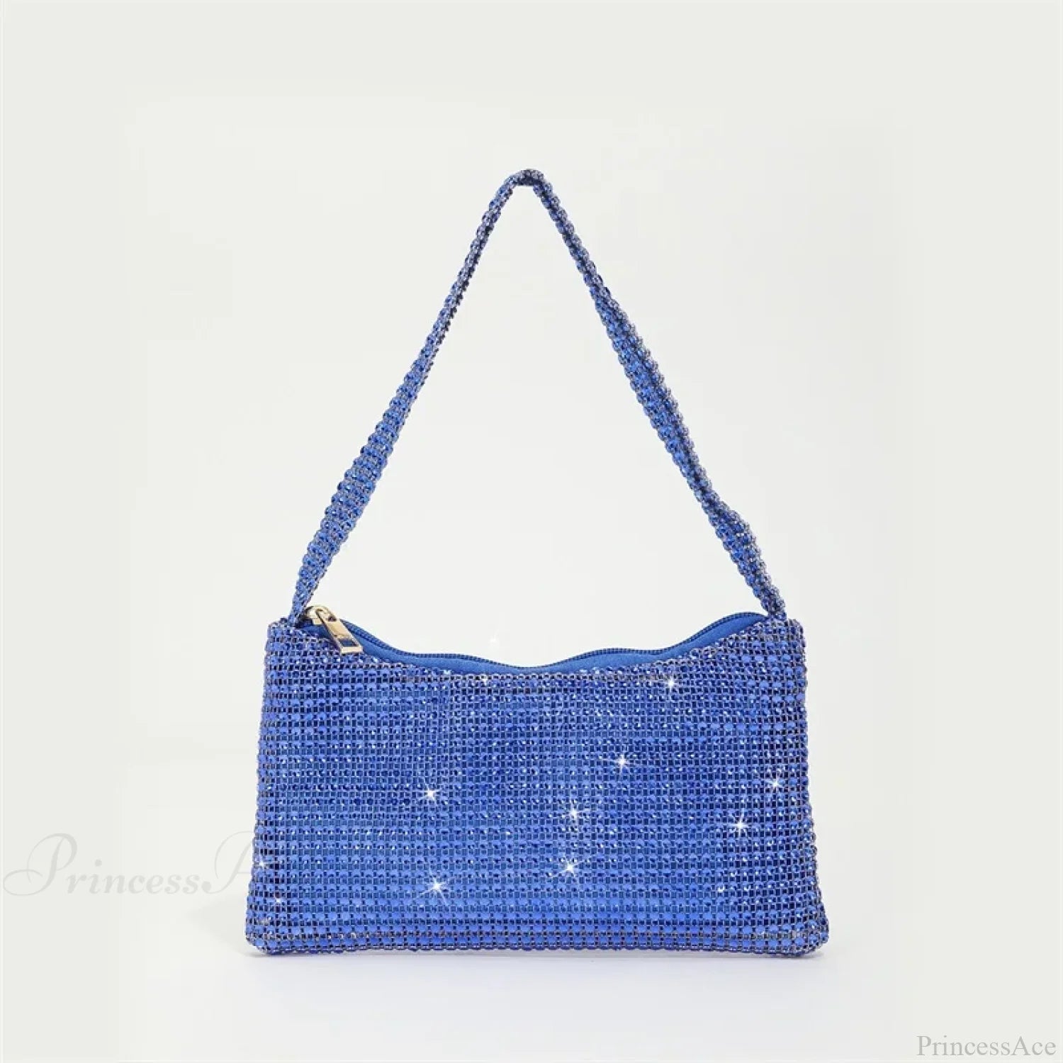 Bling Rhinestone Evening Purse Diamond Shoulder Wedding Party Clutch SKY BLUE clutchbag-250126