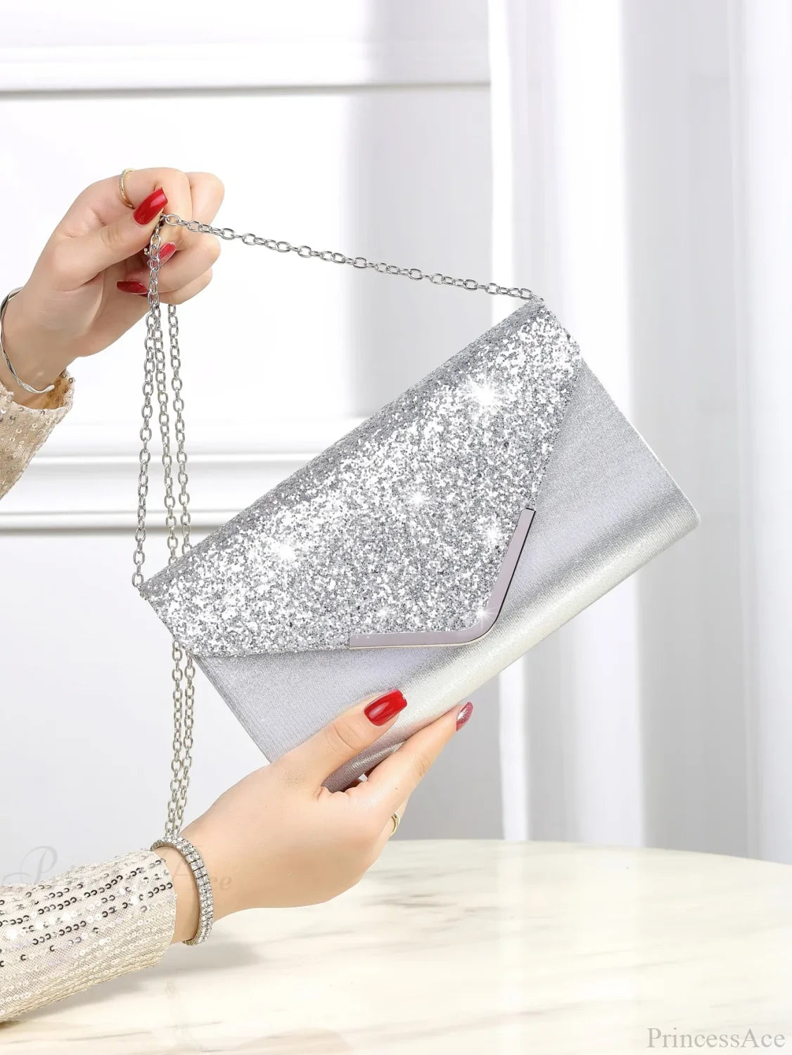 Bling Shiny Elegant Envelope Clutch Party Wedding Bag clutchbag-250126