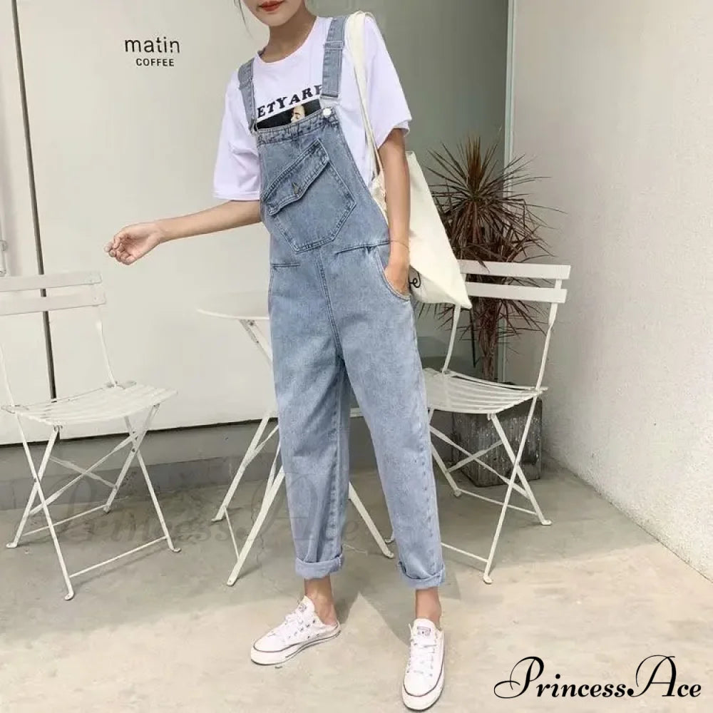 Blue Vintage Quality Fashion Women Pant Woman High Waist Denim Pants Wide Leg Clothing Jean Sky