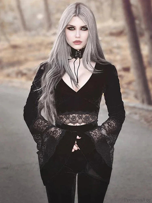 Bright Lace Sleeve Knit Top