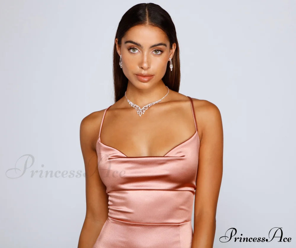 Bristol Formal Stylish Satin Lace-Up Dress S.o. Long Dresses