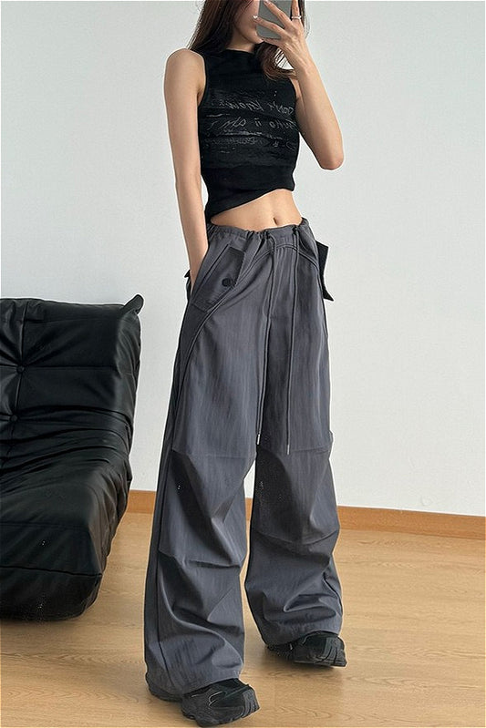 Solid Paneled Quick Dry Casual Pants