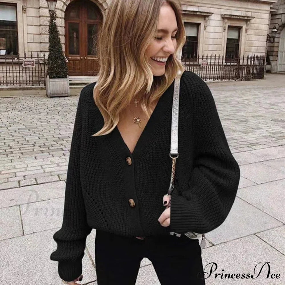Casual Knitted Cardigans Sweater Fashion Loose Coat