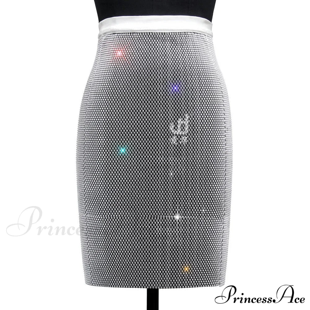 Coastal Club Piece Top Halter Warm-Season Set Festival Two Rhinestones Outfits Crop Tank Party Tops