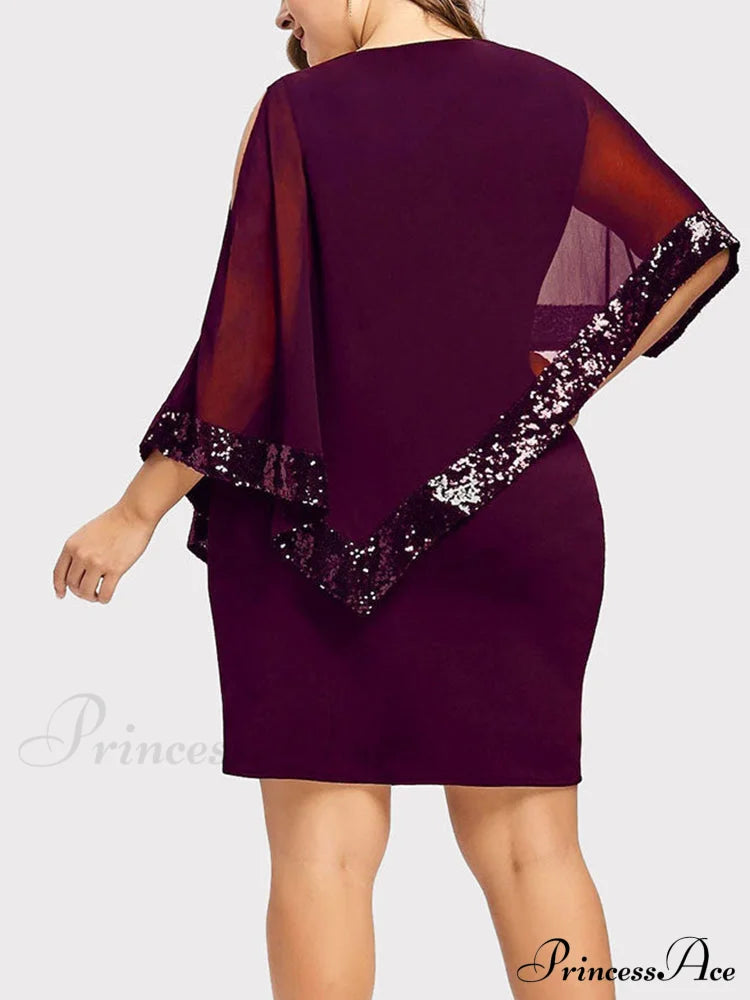 Cold Shoulder Long Trendy Sleeve Knit Top Dresses