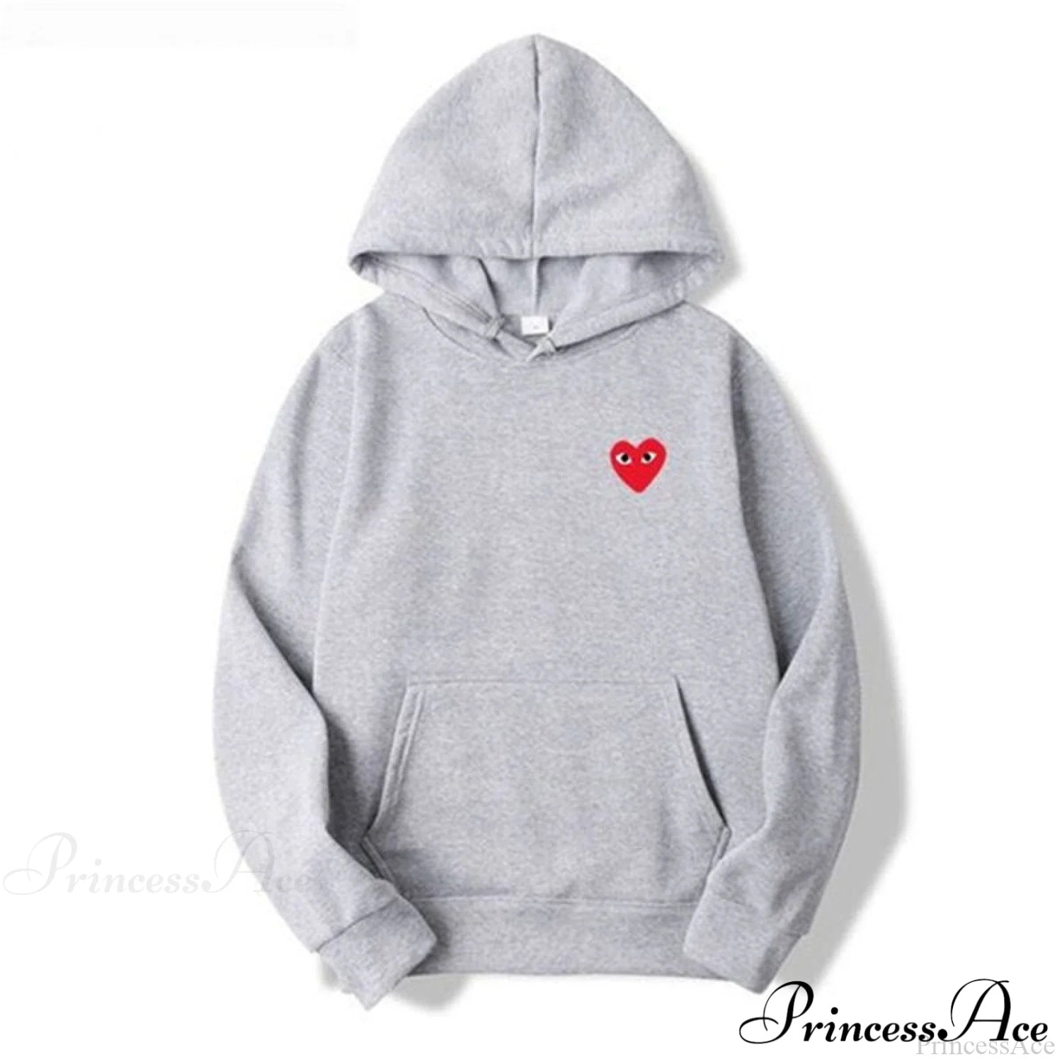 Cotton Heart-Eye Printed Fall/Winter Casual Hoodies E / S Sweatshirts & Hoodies-L