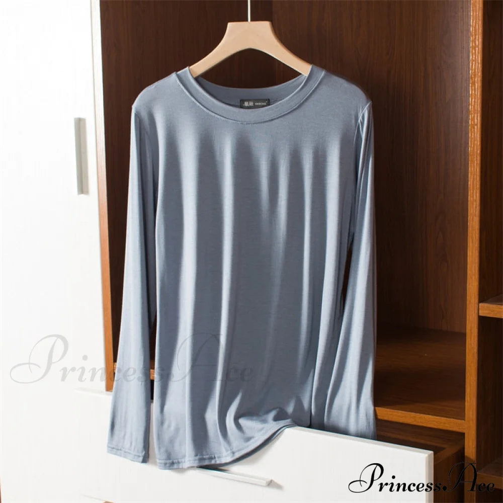 Elastic Long Sleeve Bottomed T-Shirt