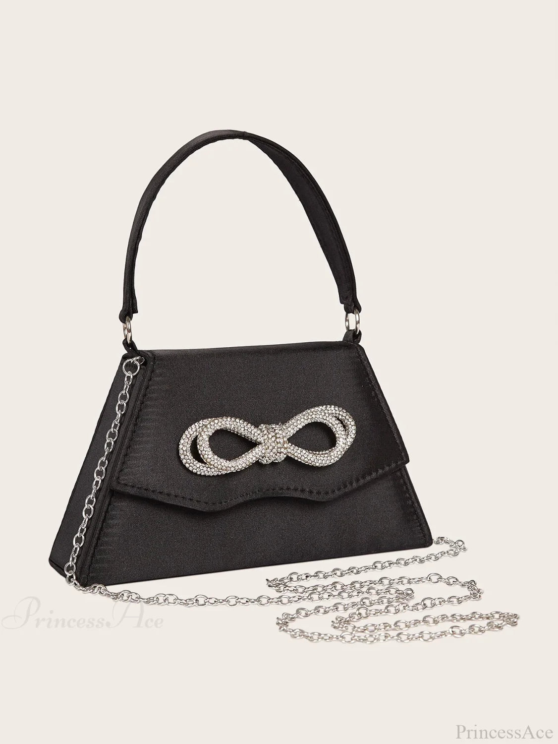 Elegant Silk Rhinestone Bow Wedding Clutch Bag clutchbag-250126