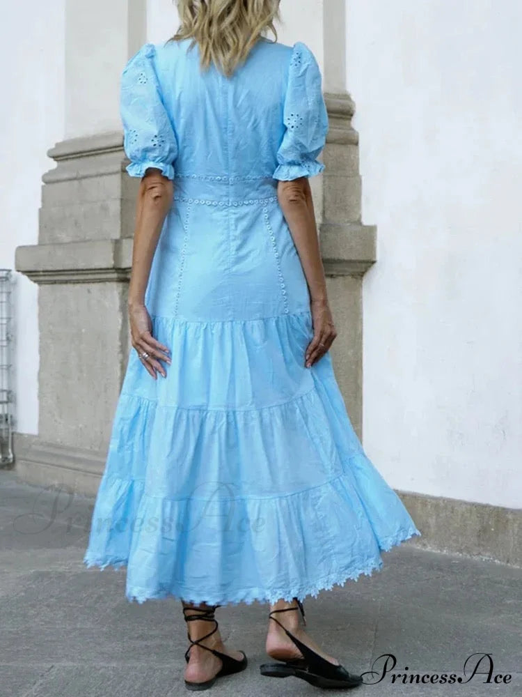 Elizabeta Elegant Maxi Dress M / Rose