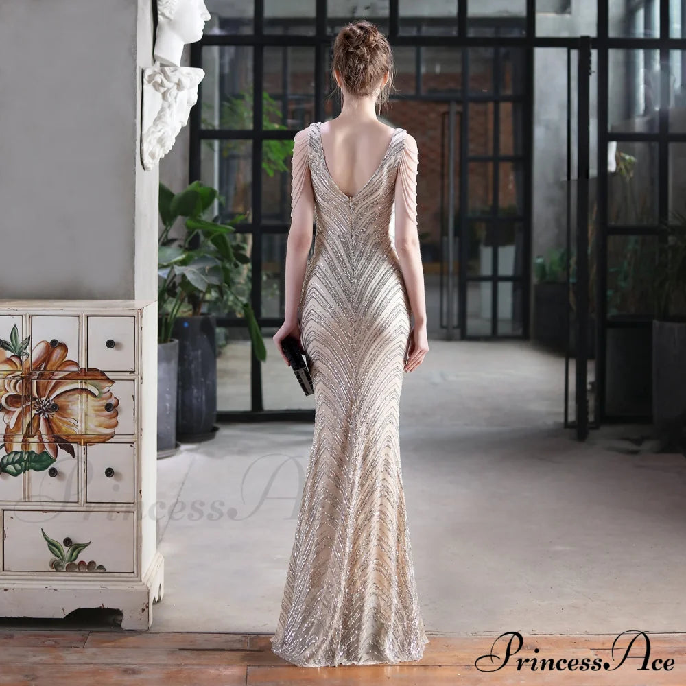 Emily Mermaid Sequin Charming Sleeveless Prom Dress S.o. Long Dresses