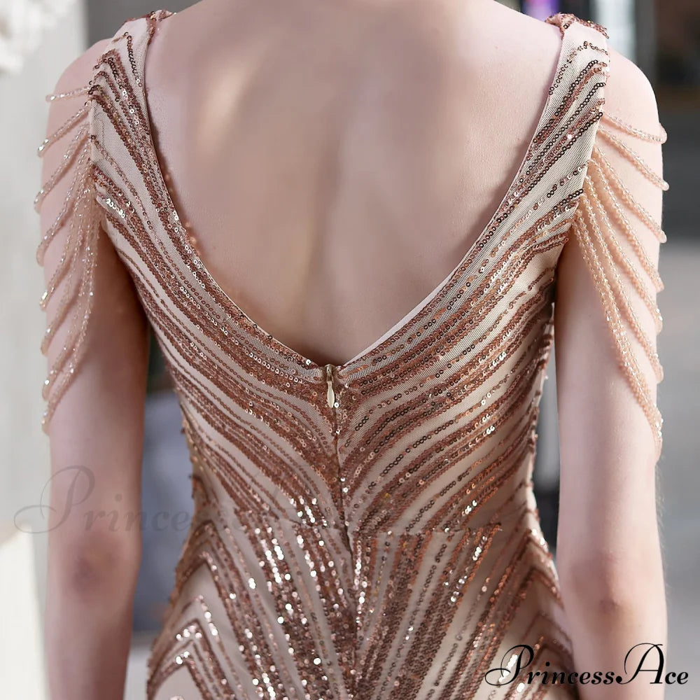 Emily Mermaid Sequin Charming Sleeveless Prom Dress S.o. Long Dresses