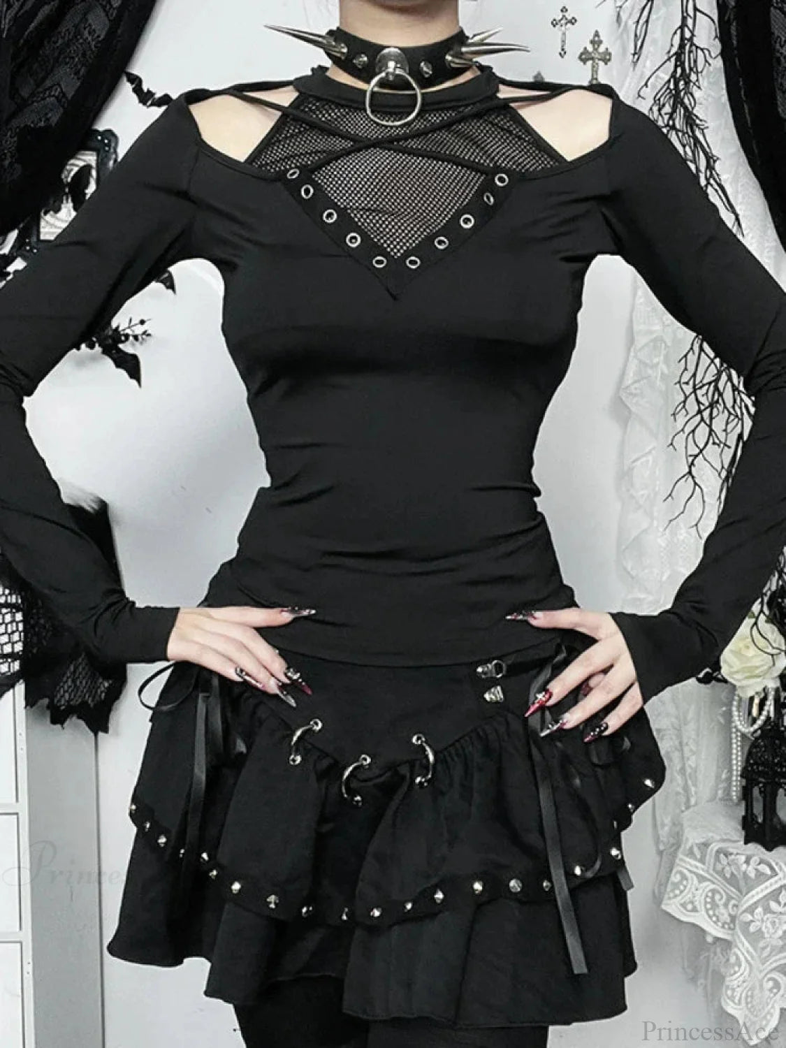 Empty Net Patchwork Knit Top