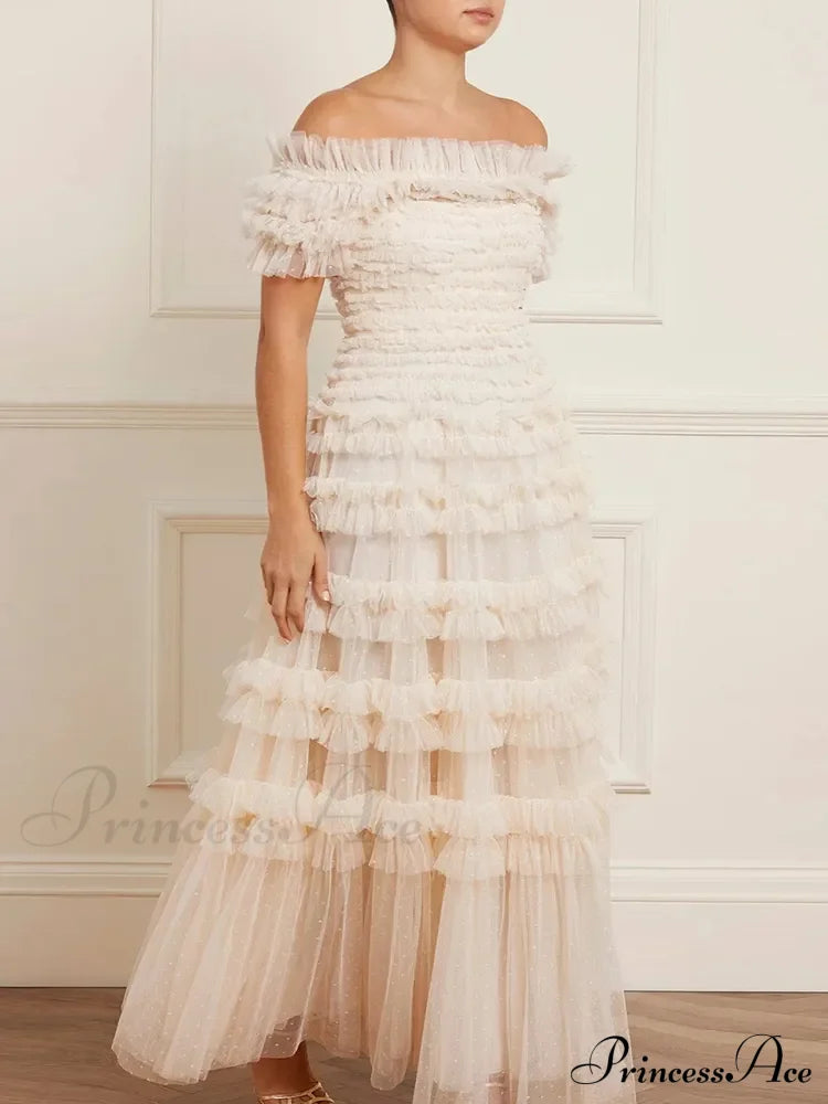 Erna Elegant Maxi Dress Beige / M