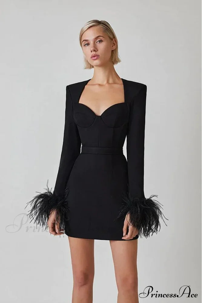 Faina Mini Stylish Dress Black Dress