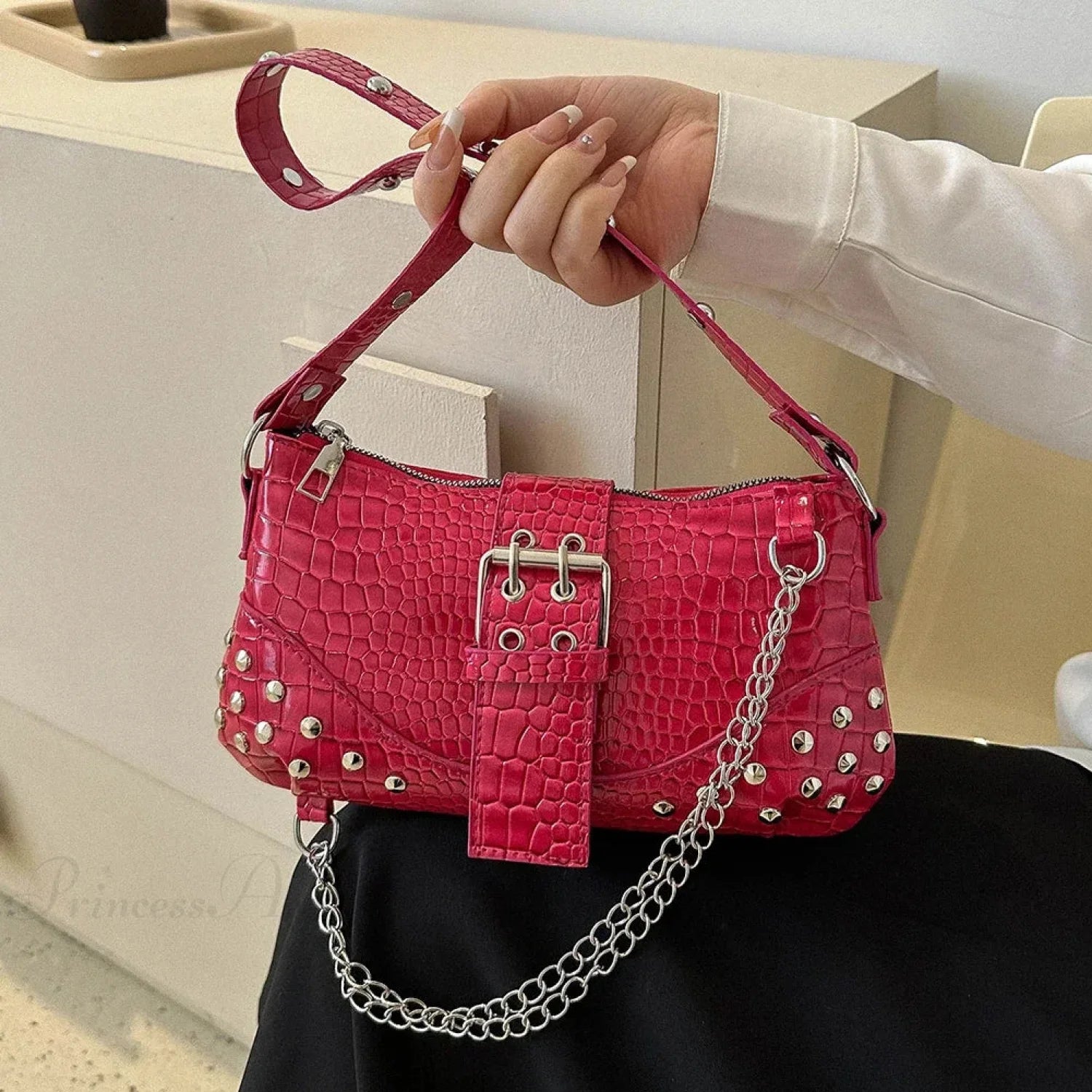 Fashion Y2K Pleated Underarm Shoulder Bag shoulder-250126