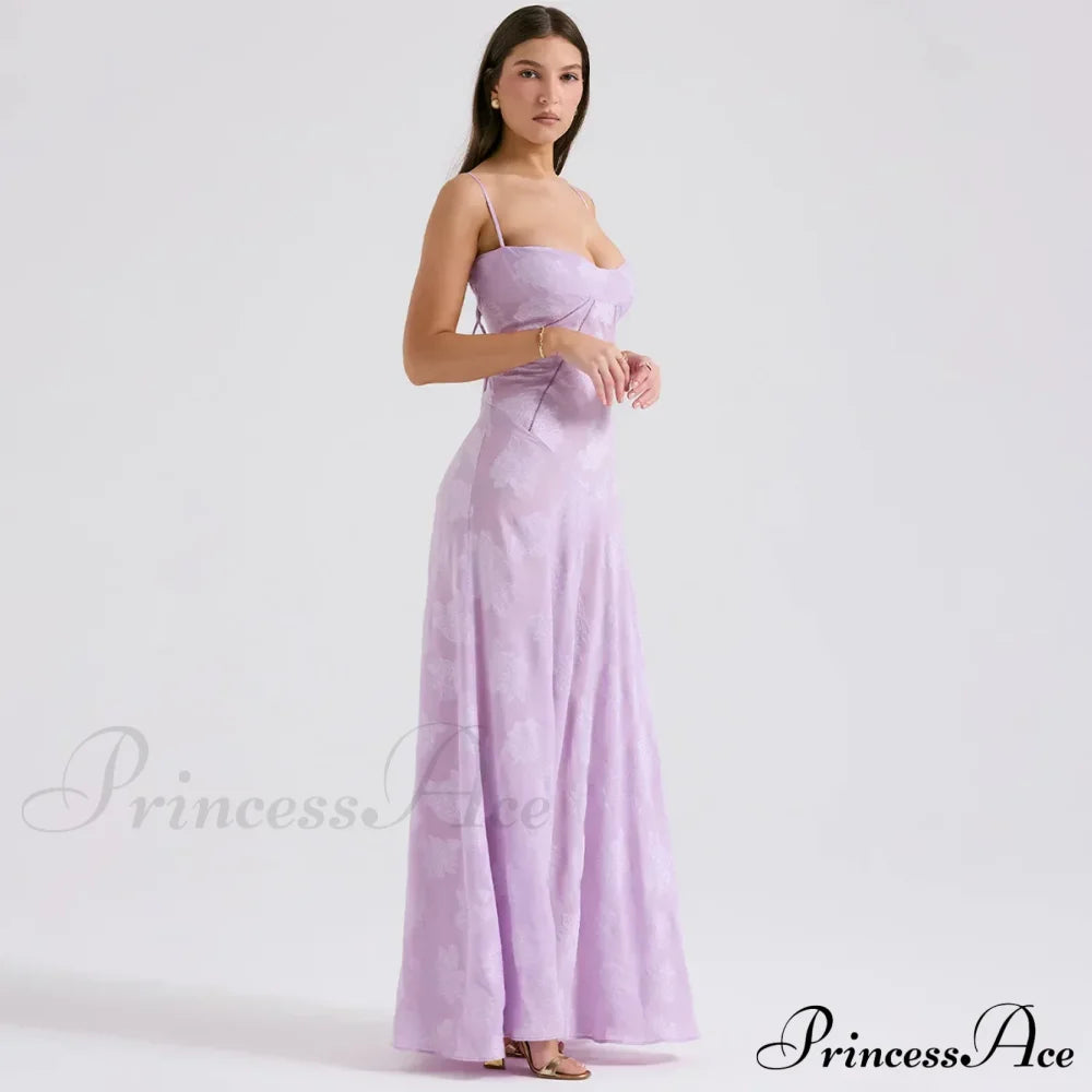 Floral Print Stylish Sheer Maxi Dress